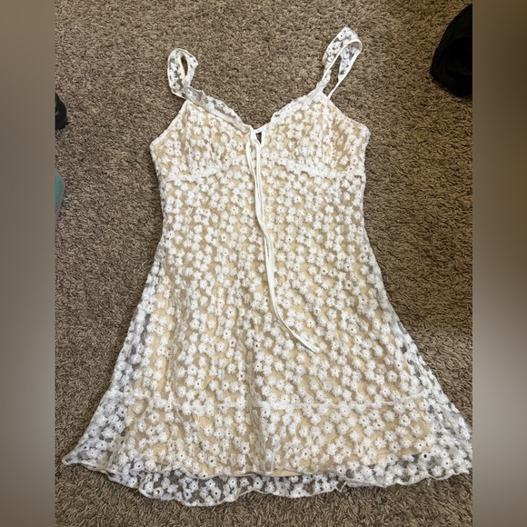 Lulu’s Charmaine White Embroidered Mini Dress - Picture 2 of 6